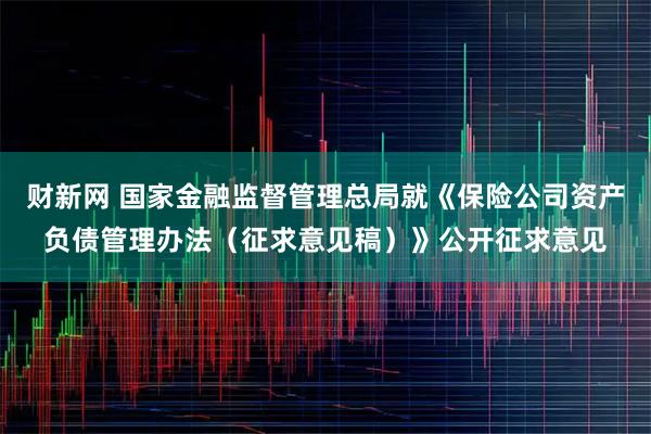 财新网 国家金融监督管理总局就《保险公司资产负债管理办法（征求意见稿）》公开征求意见